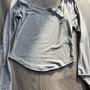 Gray Long Sleeve Women's Top